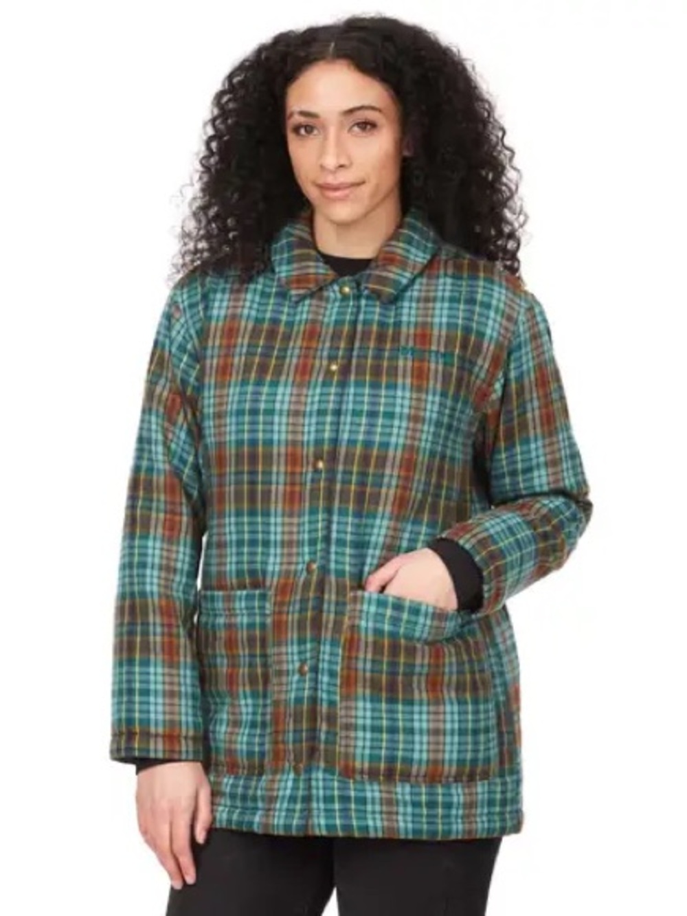 NWT Marmot Dark Jungle Lanigan Flannel Insulated Jacket Women's Size XS